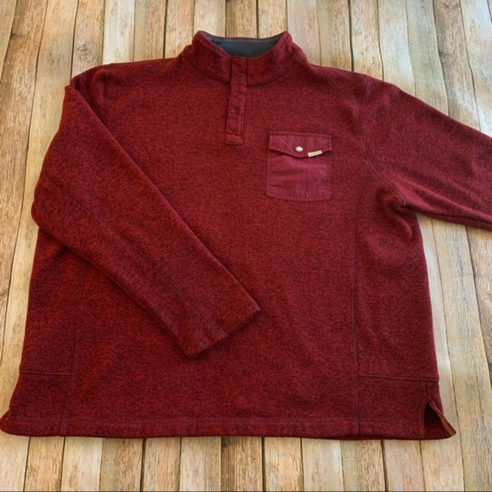 Woolrich men’s 1/4 button pullover sweatshirt | size 2XL